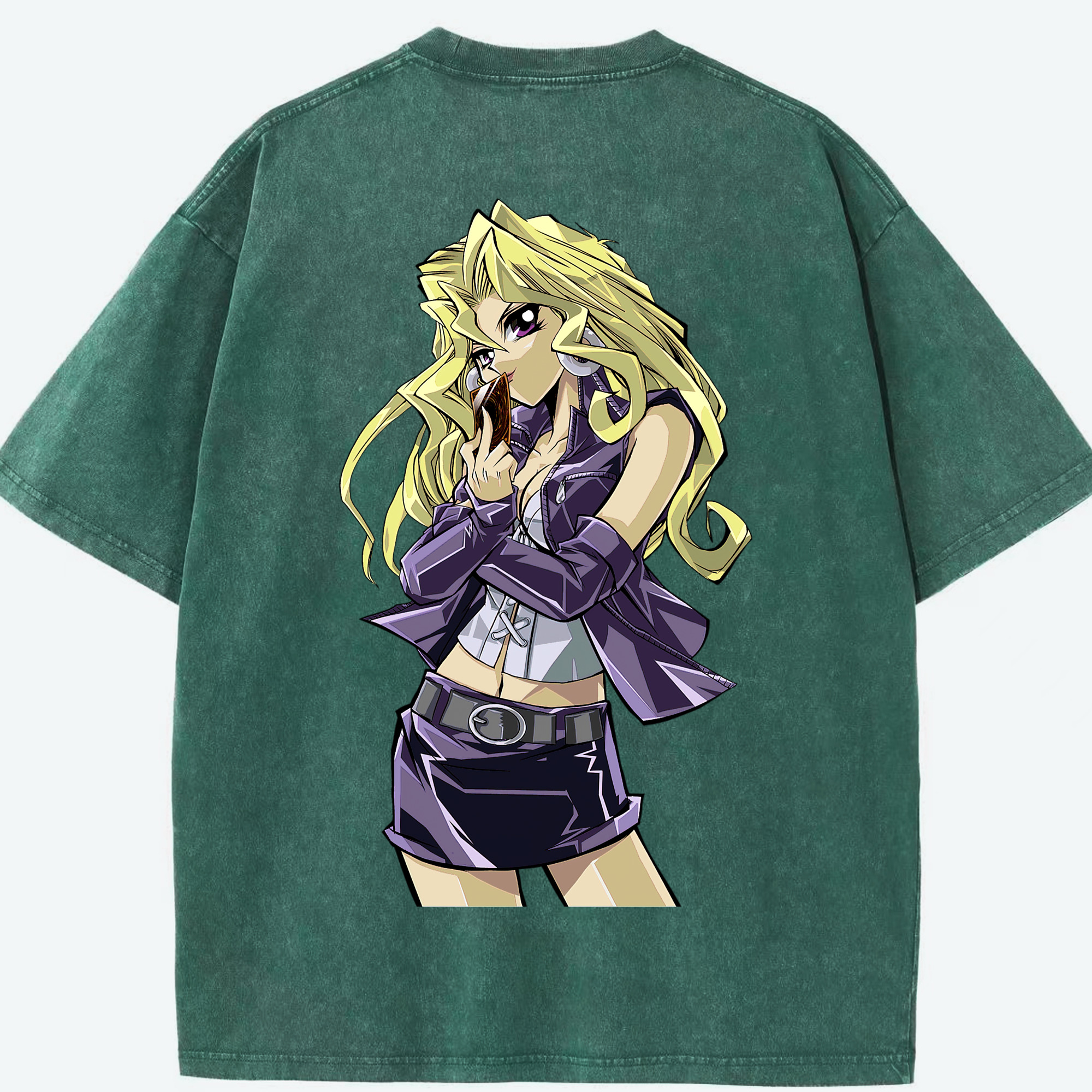 （画像用） 遊☆戯☆王 Yu-Gi-Oh! 綿100% ヴィンテージ風 半袖Tシャツ（背面プリント）